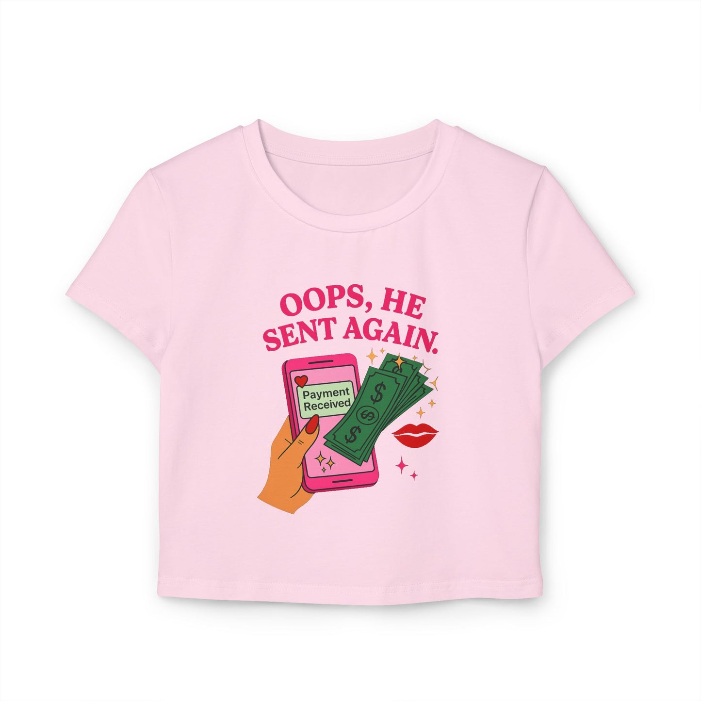Oops, he sent again - Women's baby Tee