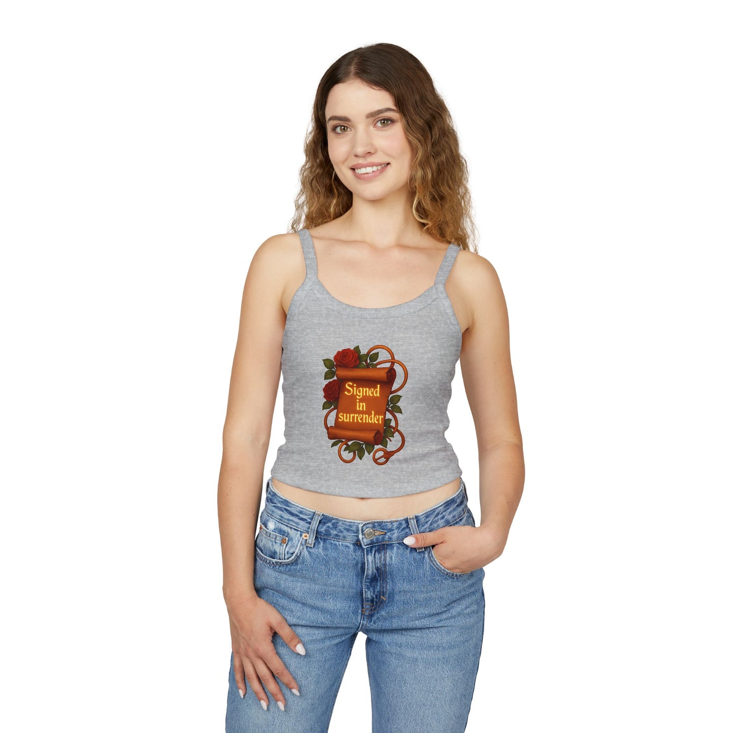 Signed in surrender - Women's Spaghetti Strap Tank Top