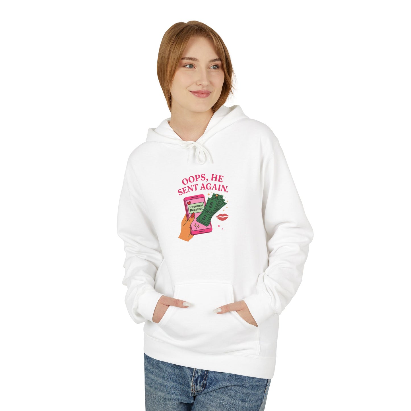 Oops he sent again - Women's comfy fleece hoodie