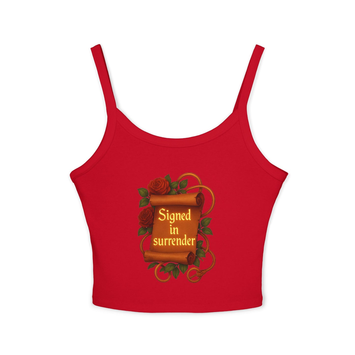 Signed in surrender - Women's Spaghetti Strap Tank Top