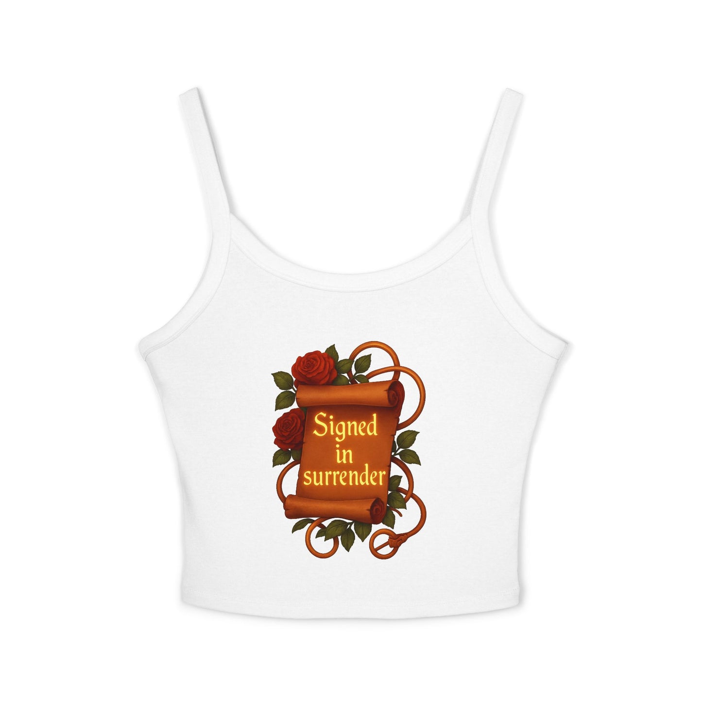 Signed in surrender - Women's Spaghetti Strap Tank Top