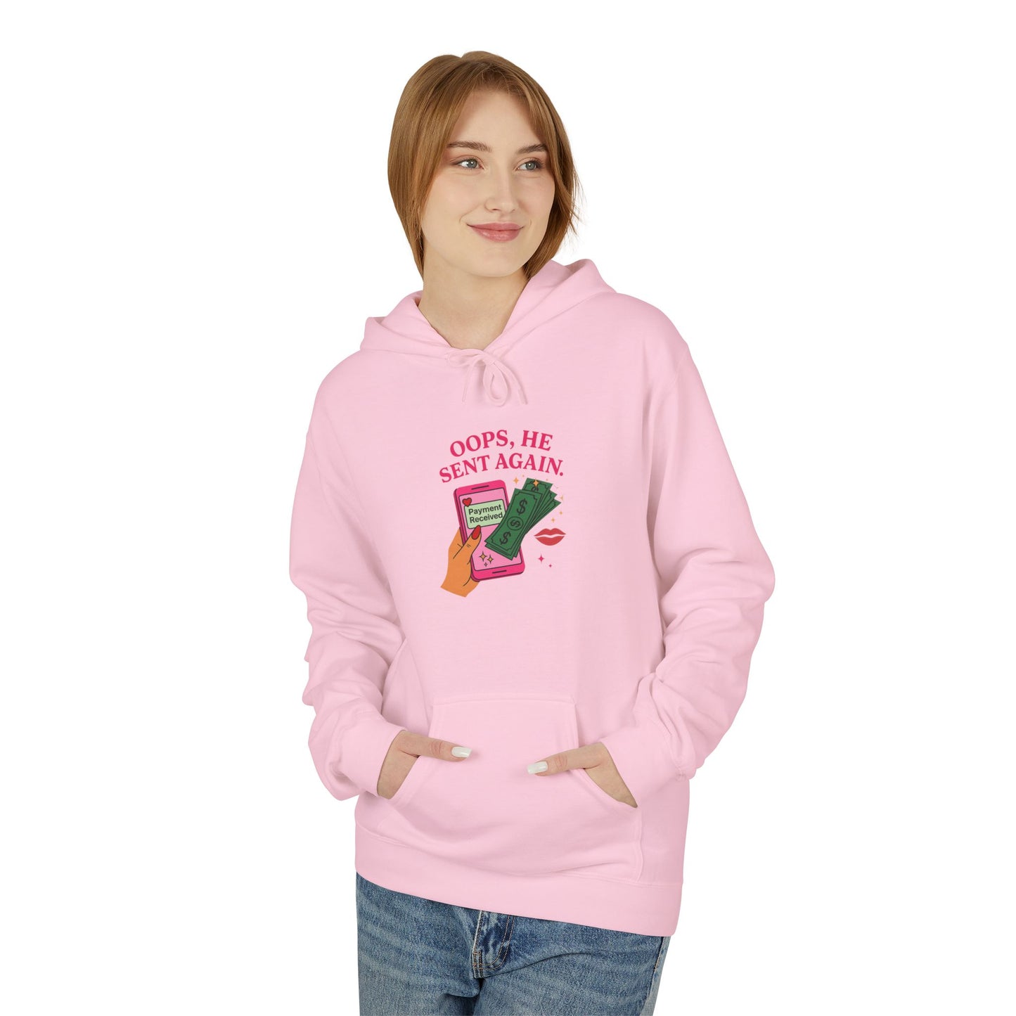 Oops he sent again - Women's comfy fleece hoodie