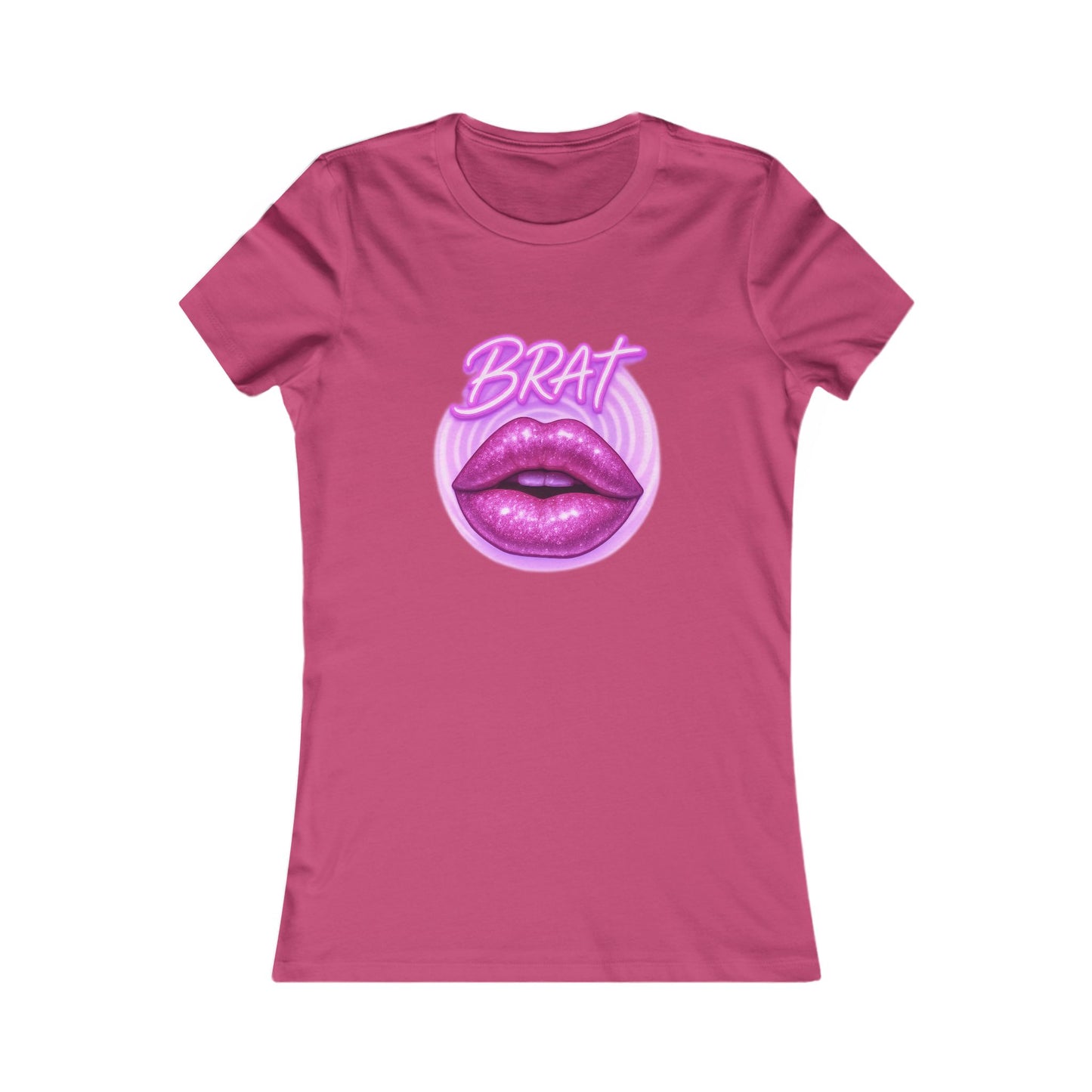Glittery 'Brat' Lips - Women's Graphic Tee