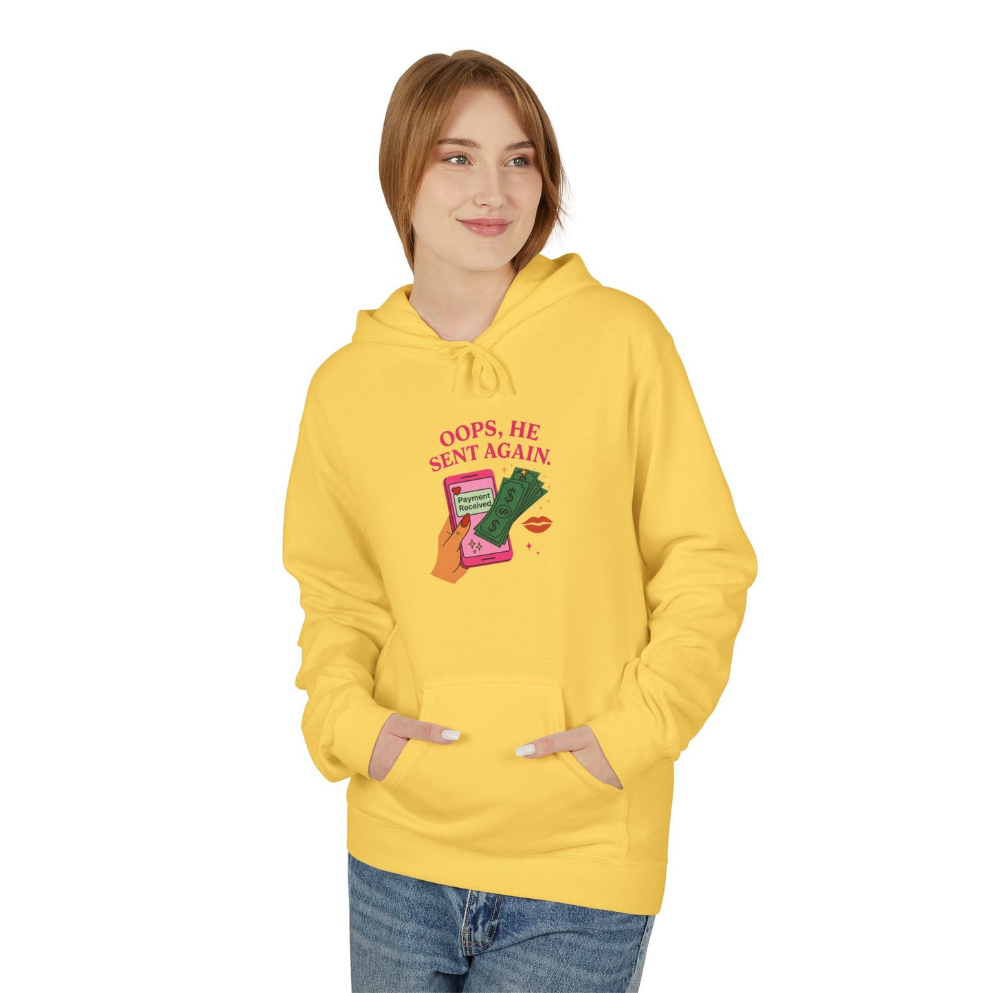 Oops he sent again - Women's comfy fleece hoodie