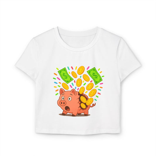 Broken Piggy Bank - Women's Baby Tee