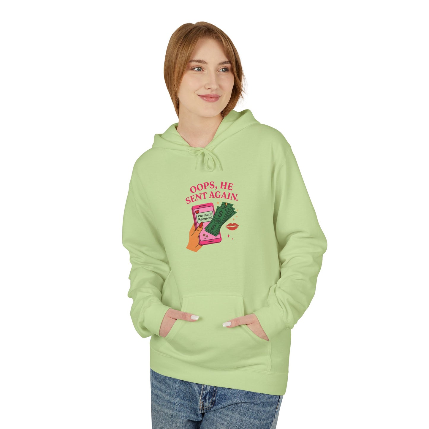 Oops he sent again - Women's comfy fleece hoodie