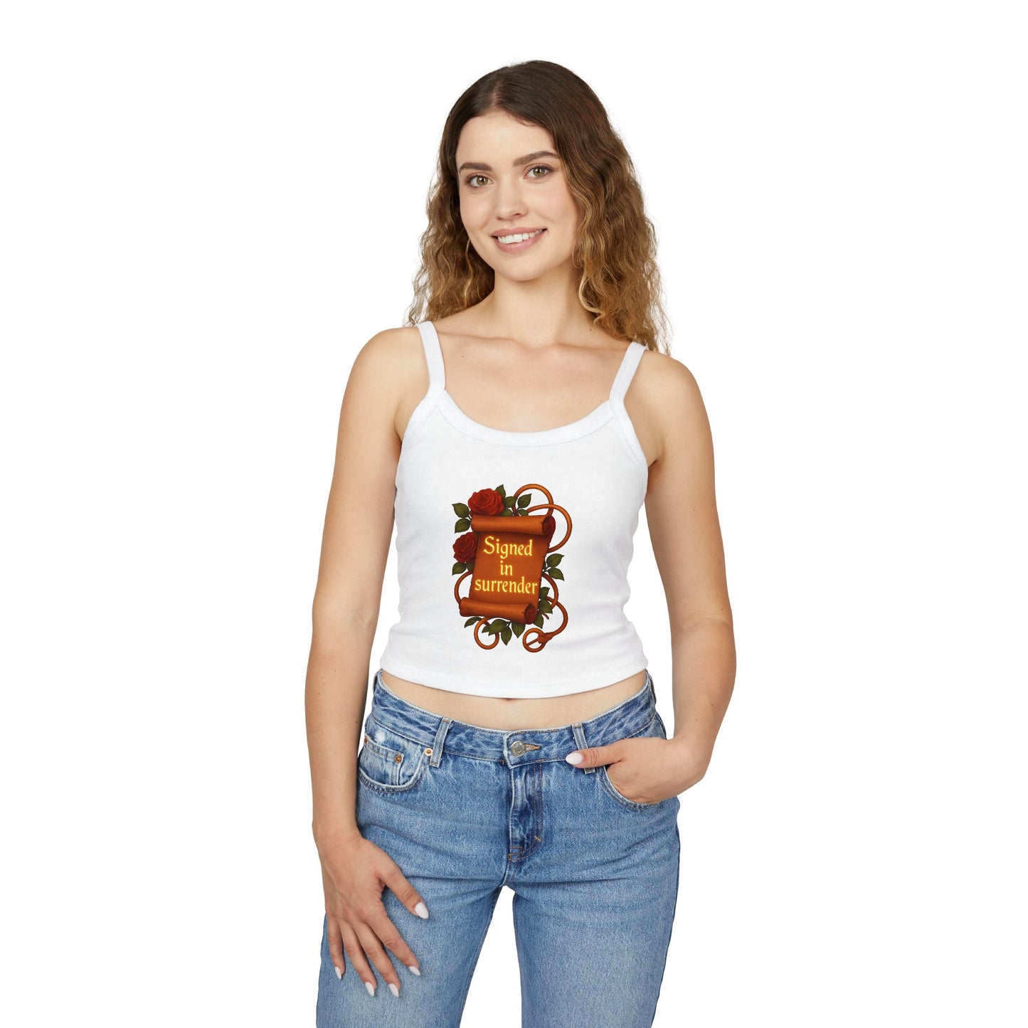 Signed in surrender - Women's Spaghetti Strap Tank Top