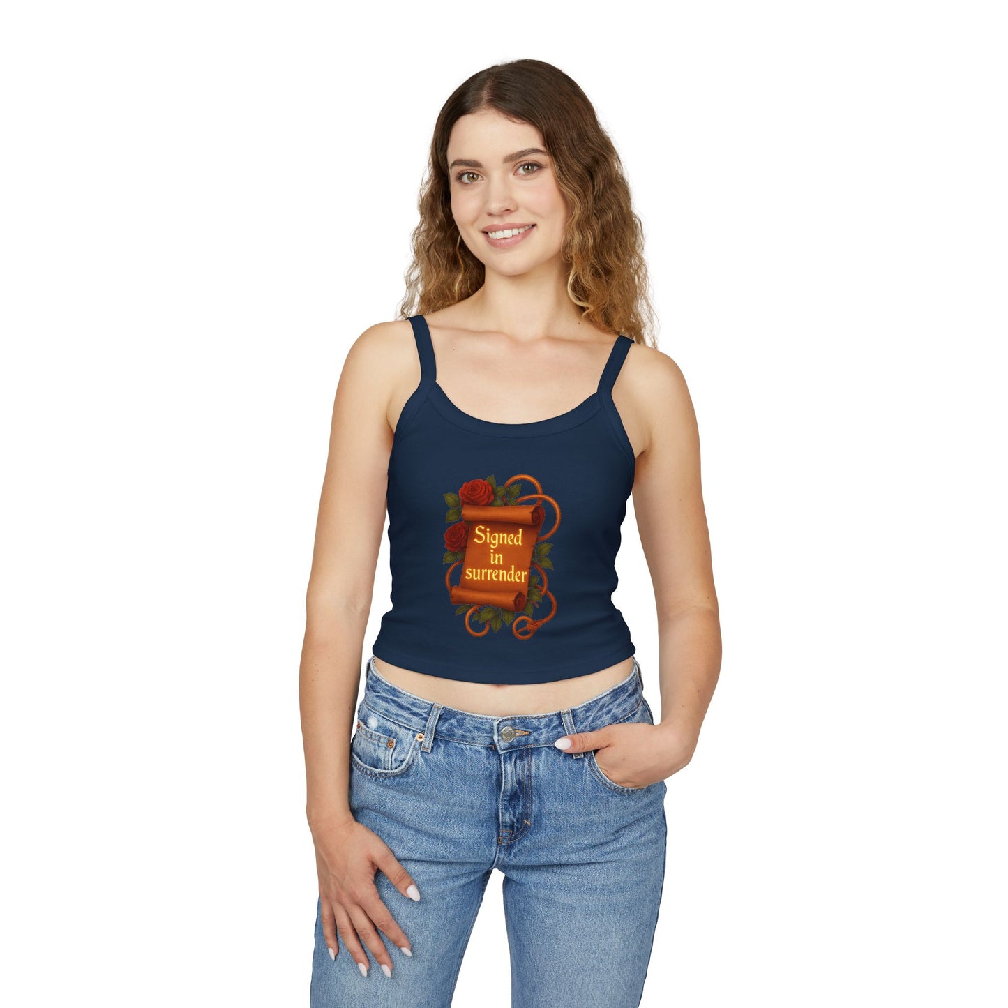 Signed in surrender - Women's Spaghetti Strap Tank Top