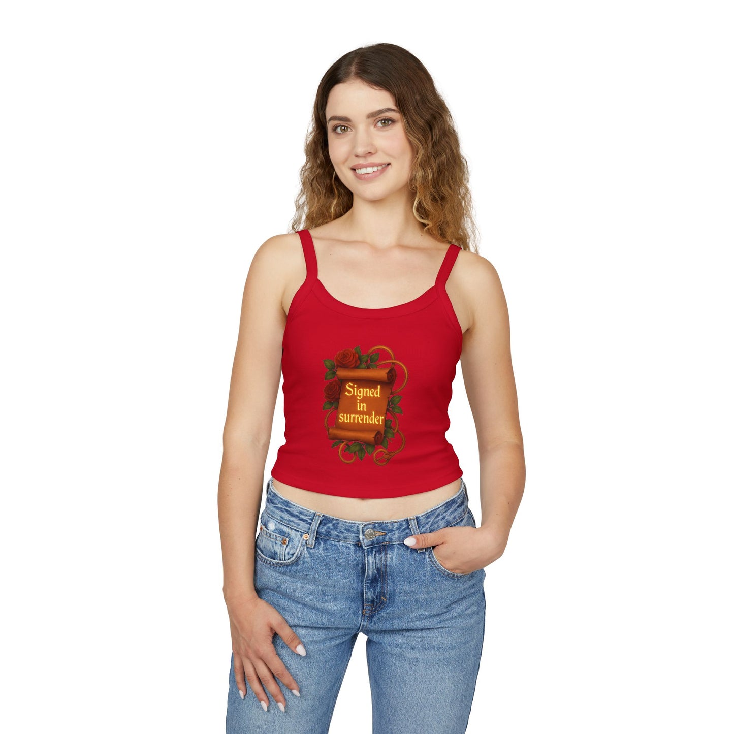 Signed in surrender - Women's Spaghetti Strap Tank Top