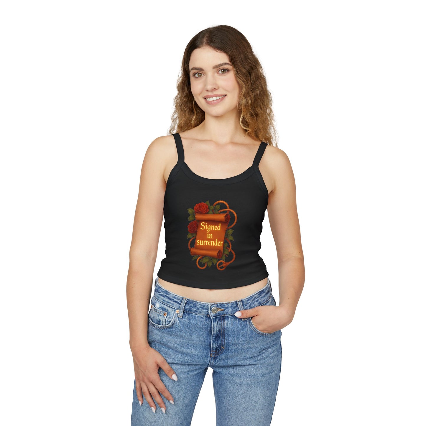 Signed in surrender - Women's Spaghetti Strap Tank Top