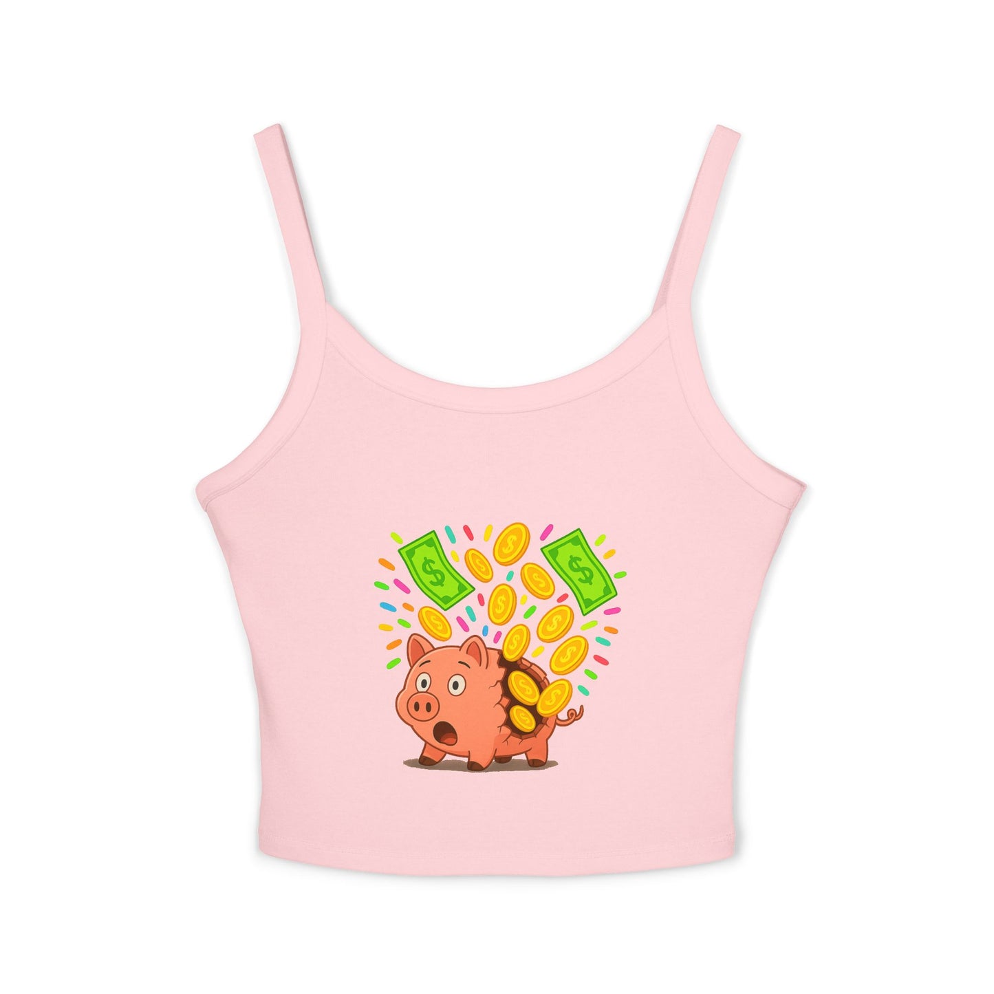 Broken Piggy Bank - Women's Spaghetti Strap Tank Top