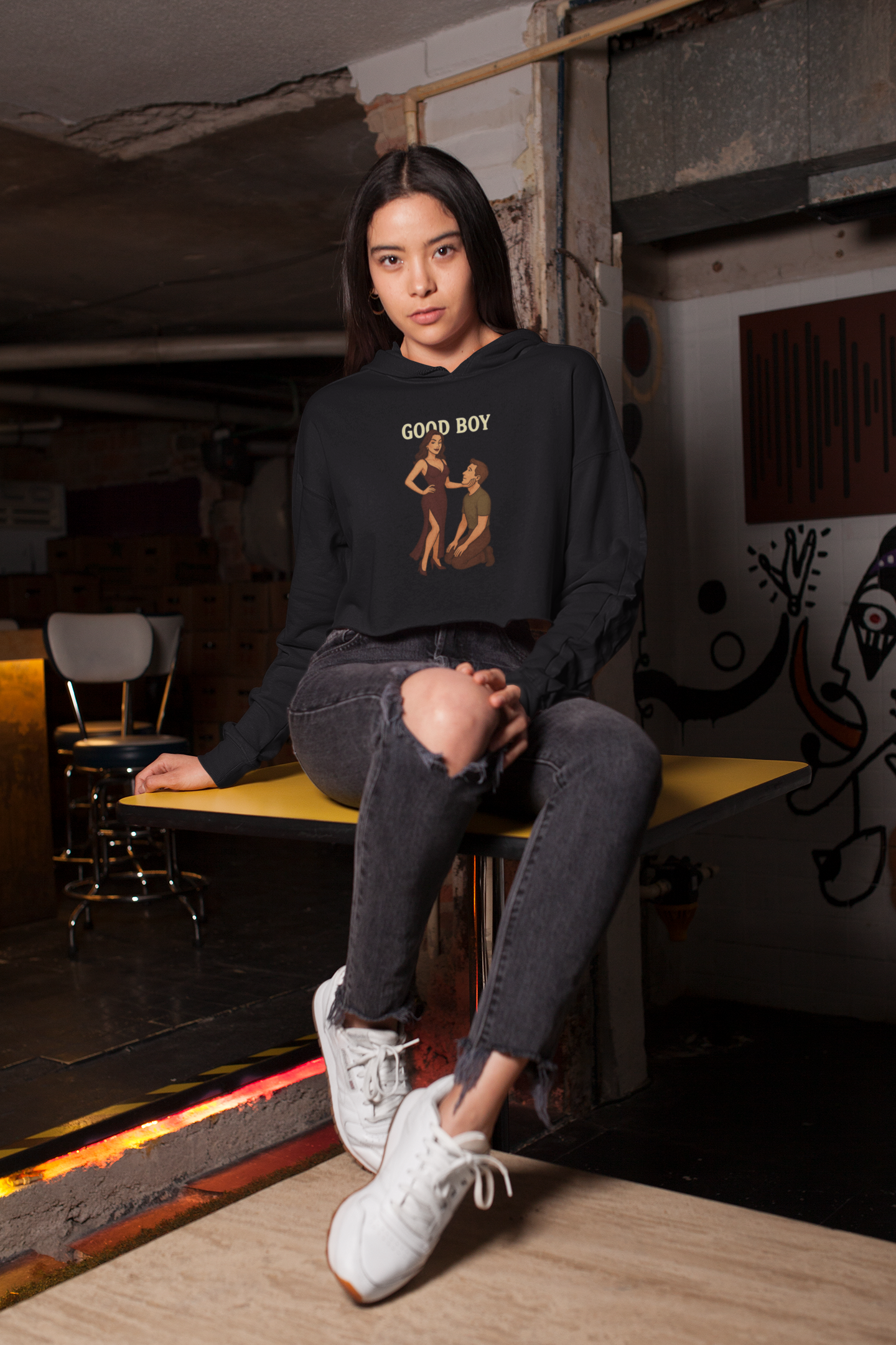 Women's Cropped Hooded Sweatshirts