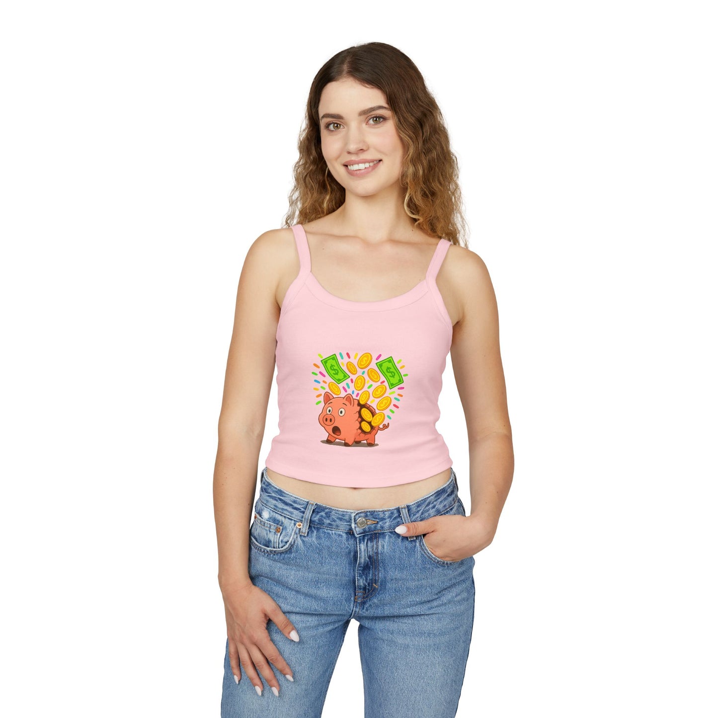 Broken Piggy Bank - Women's Spaghetti Strap Tank Top
