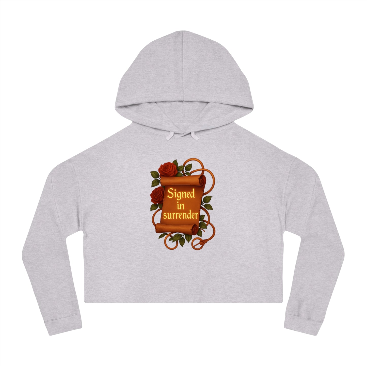 Signed in Surrender - Cropped Hooded Sweatshirt