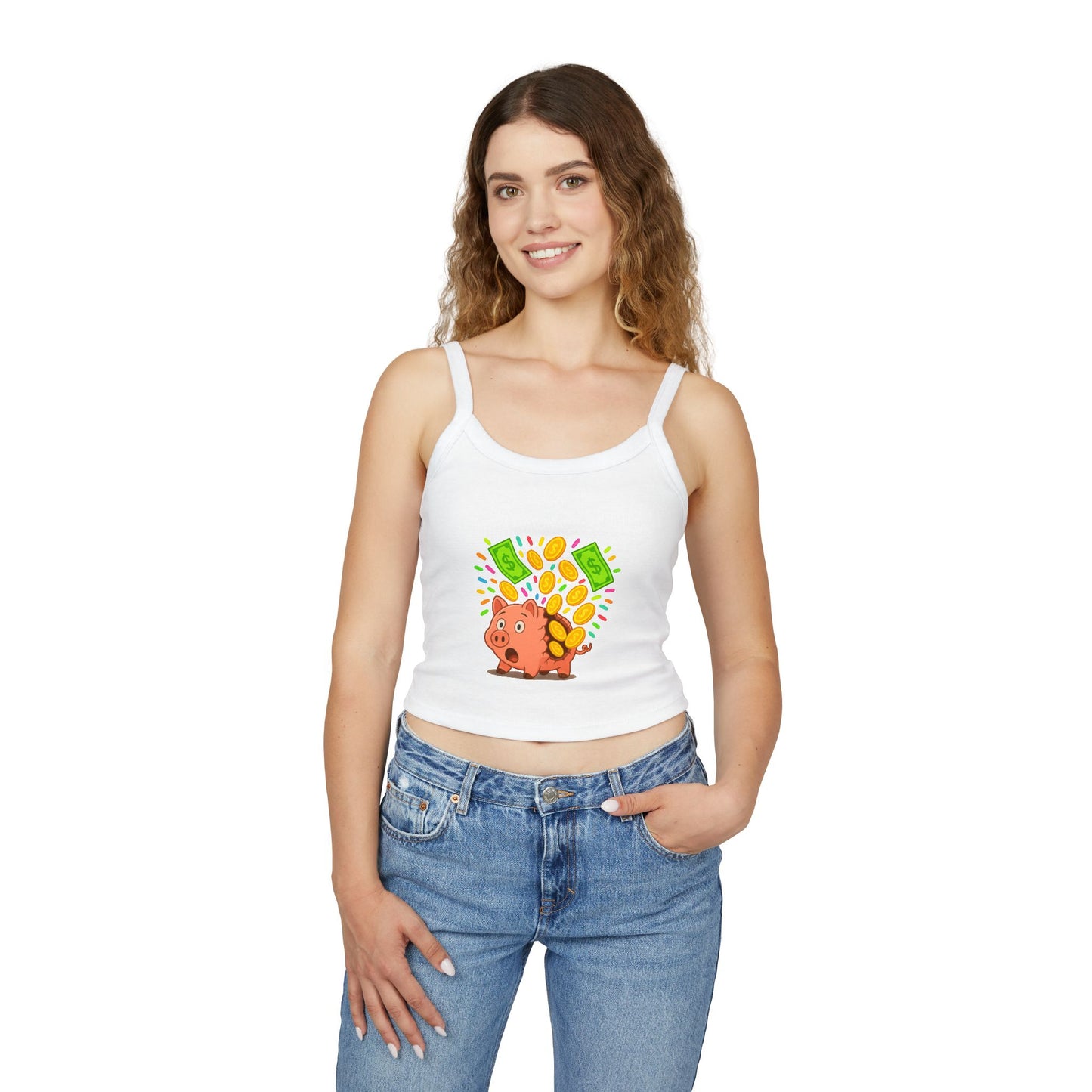 Broken Piggy Bank - Women's Spaghetti Strap Tank Top