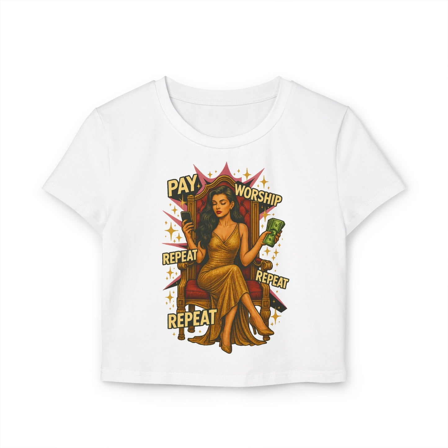 Pay, Worship, Repeat - Women's Baby Tee