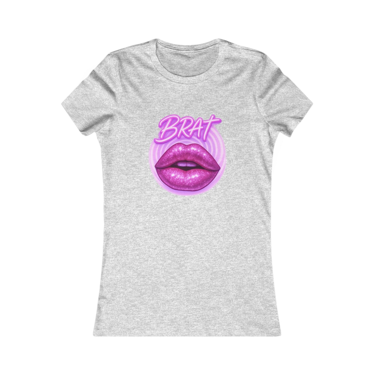 Glittery 'Brat' Lips - Women's Graphic Tee