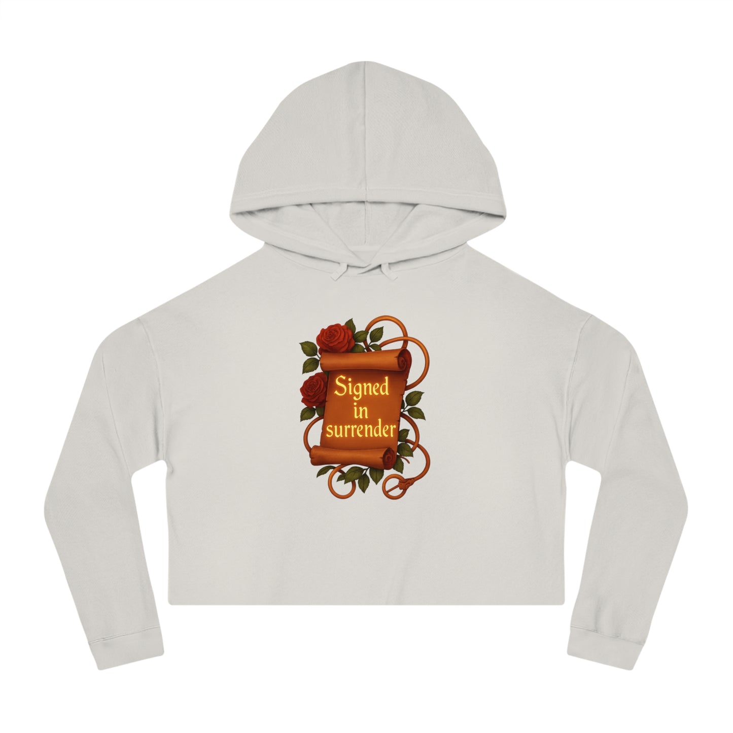 Signed in Surrender - Cropped Hooded Sweatshirt