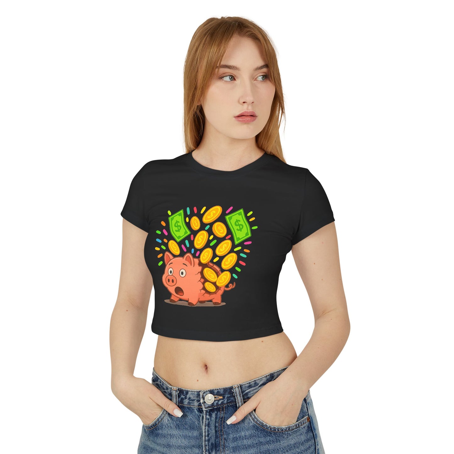 Broken Piggy Bank - Women's Baby Tee