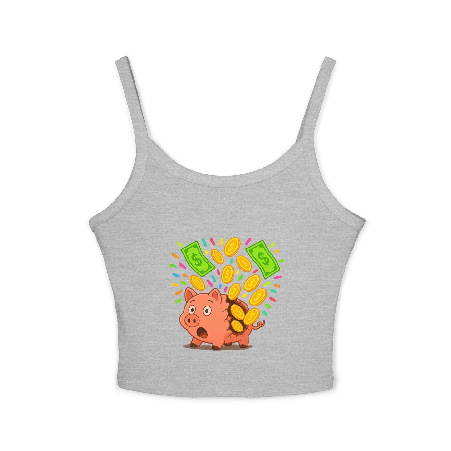 Broken Piggy Bank - Women's Spaghetti Strap Tank Top