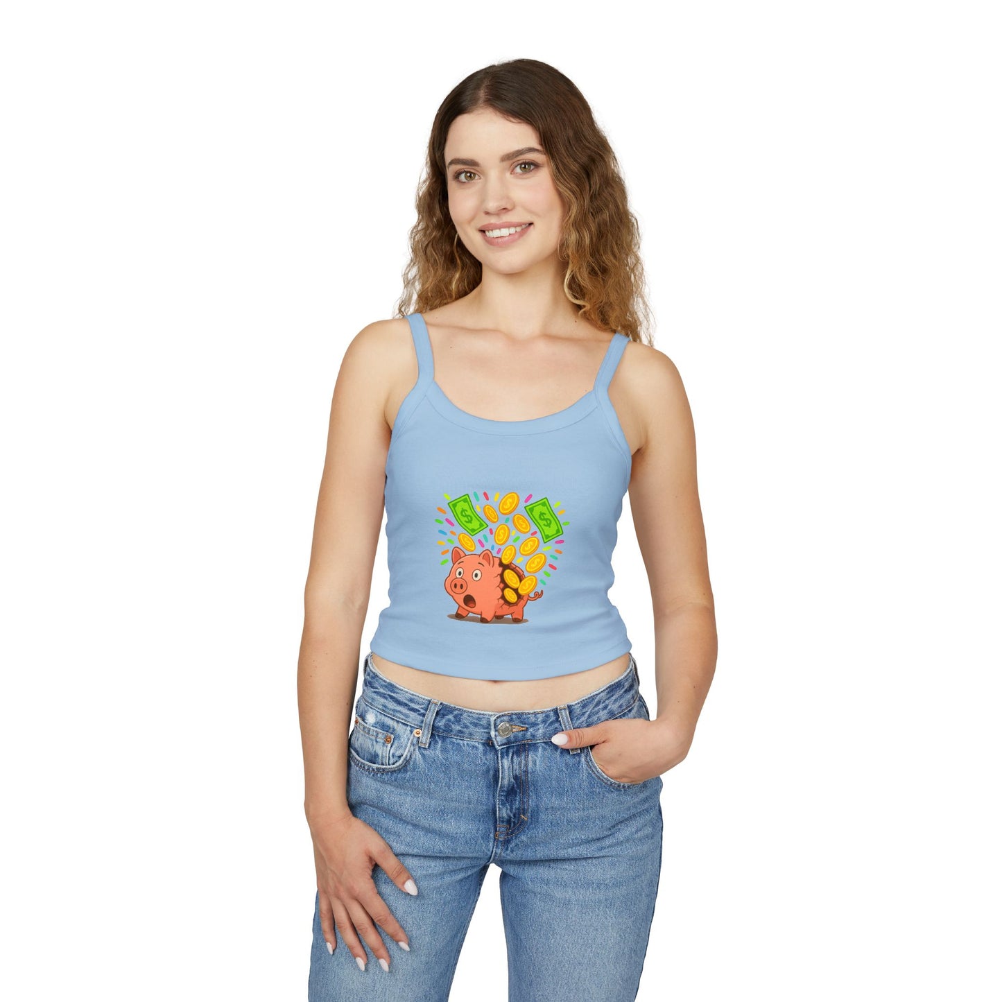 Broken Piggy Bank - Women's Spaghetti Strap Tank Top