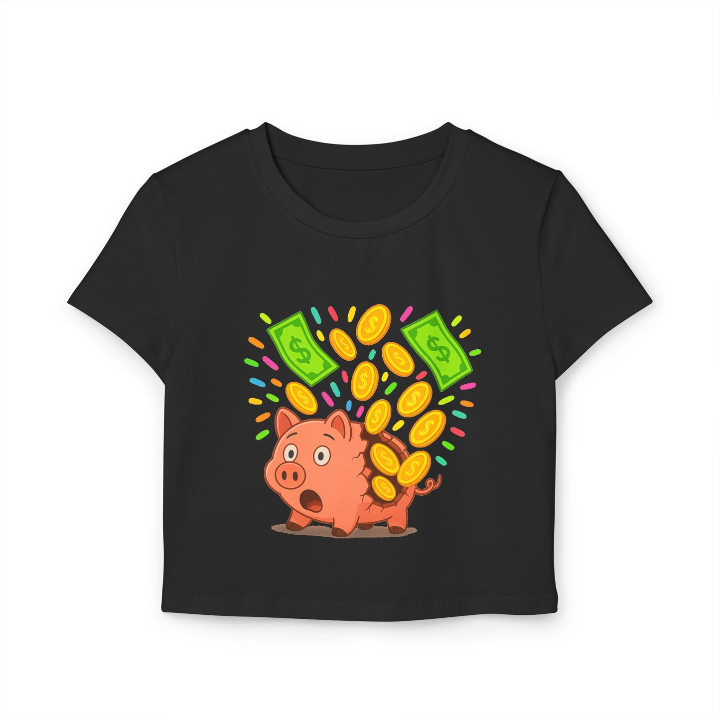 Broken Piggy Bank - Women's Baby Tee