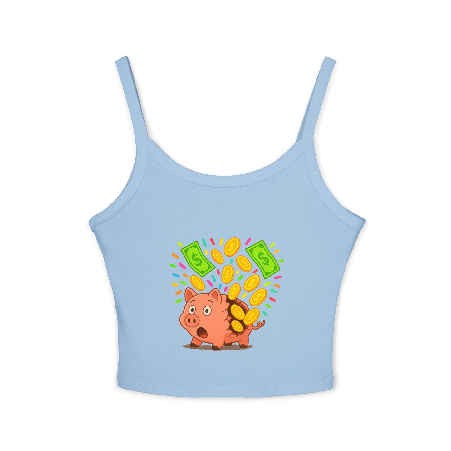 Broken Piggy Bank - Women's Spaghetti Strap Tank Top