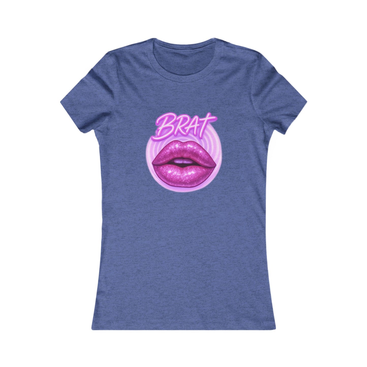 Glittery 'Brat' Lips - Women's Graphic Tee