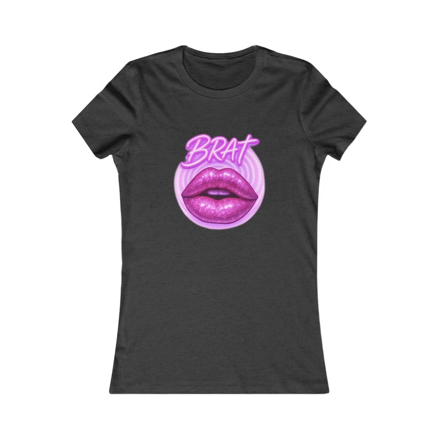 Glittery 'Brat' Lips - Women's Graphic Tee