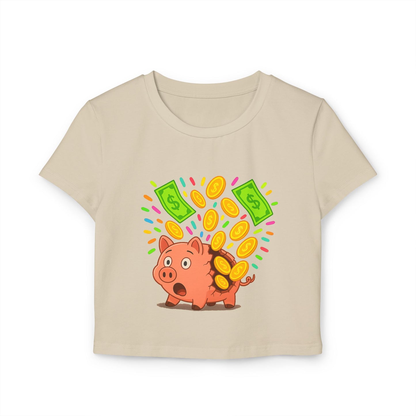 Broken Piggy Bank - Women's Baby Tee