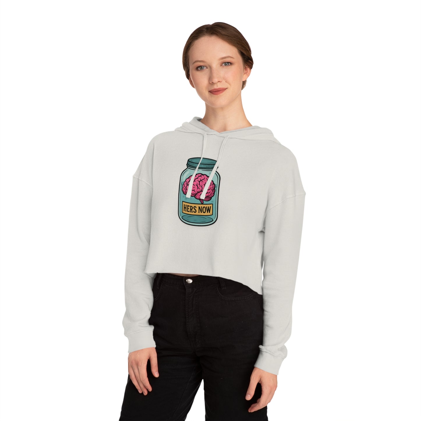 Hers now - Cropped Hooded Sweatshirt