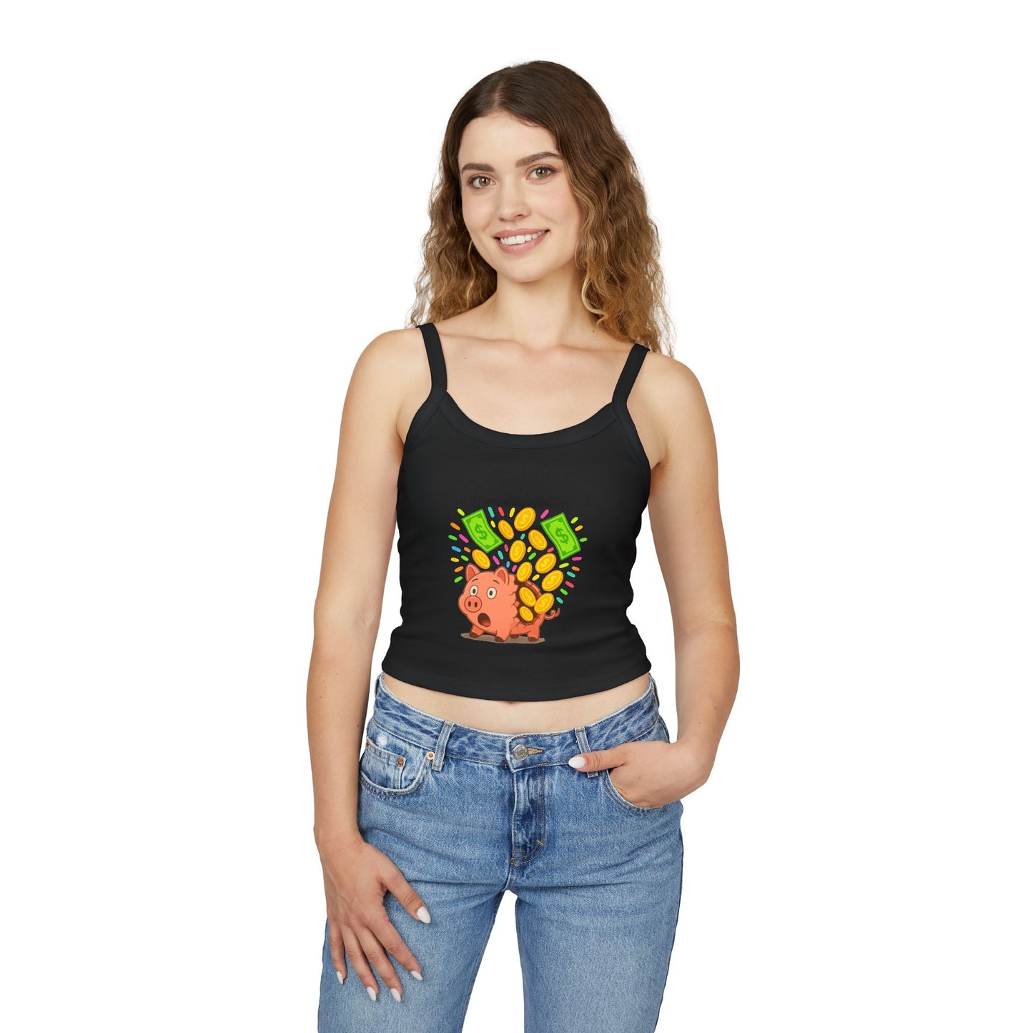 Broken Piggy Bank - Women's Spaghetti Strap Tank Top