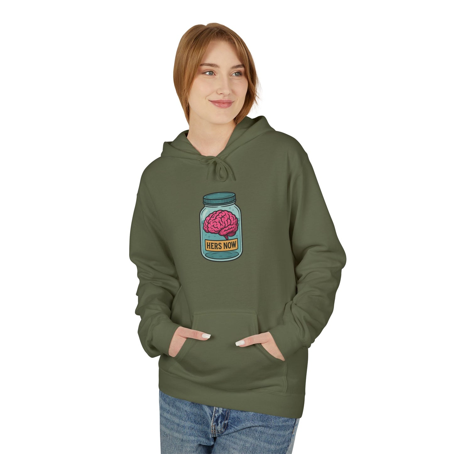 Brain in a jar - Women's comfy fleece hoodie