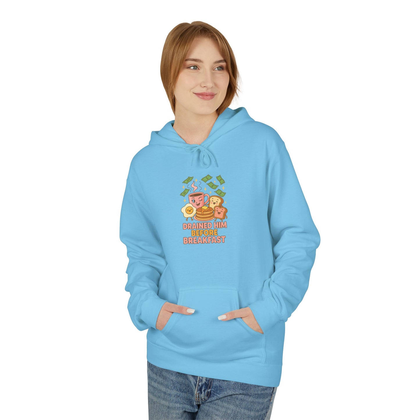 Drained him before breakfast - Women's comfy fleece hoodie