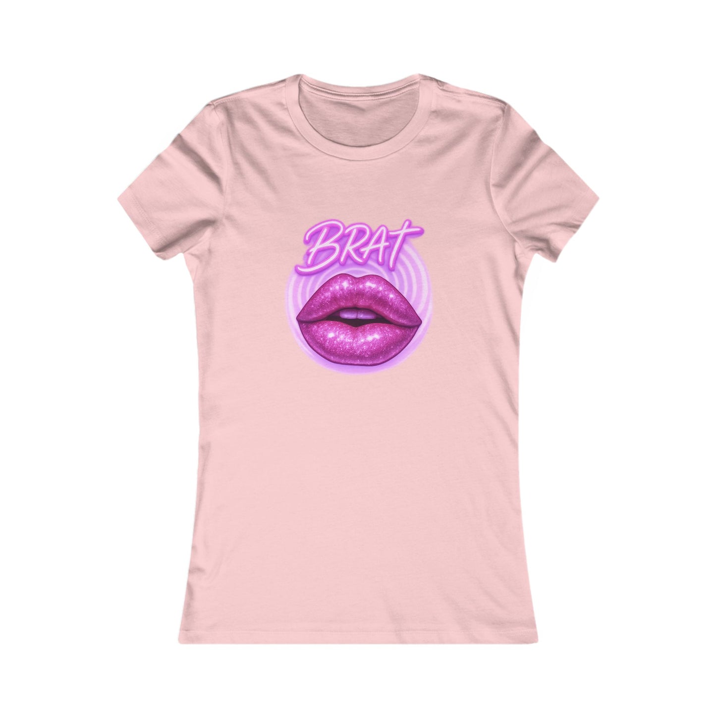 Glittery 'Brat' Lips - Women's Graphic Tee