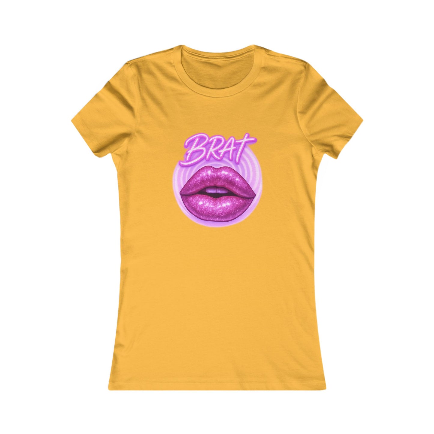 Glittery 'Brat' Lips - Women's Graphic Tee