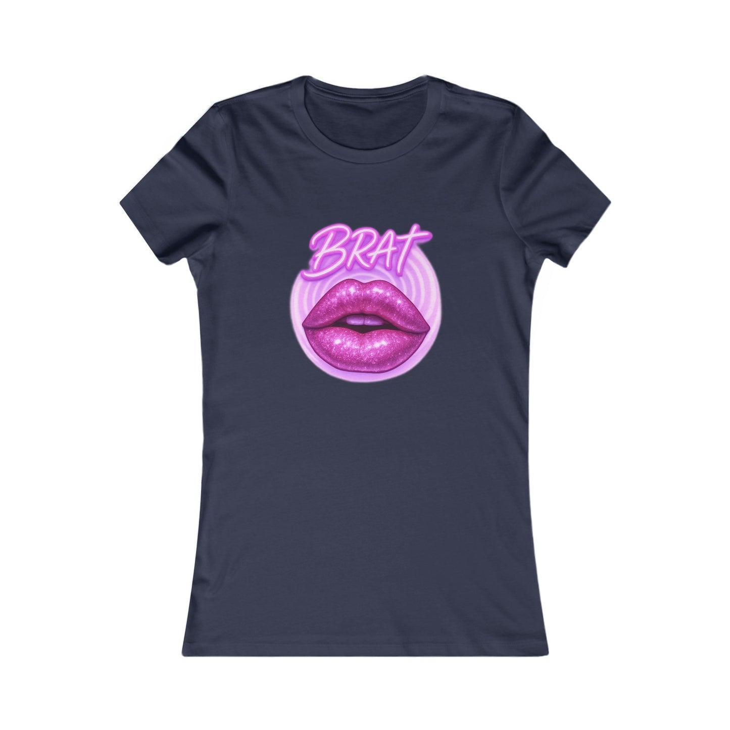Glittery 'Brat' Lips - Women's Graphic Tee