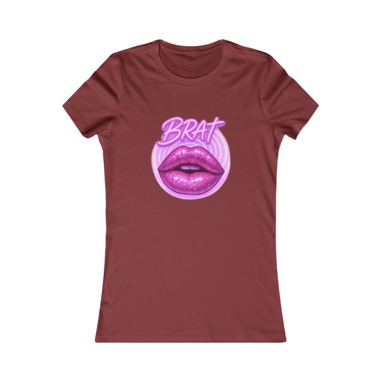 Glittery 'Brat' Lips - Women's Graphic Tee