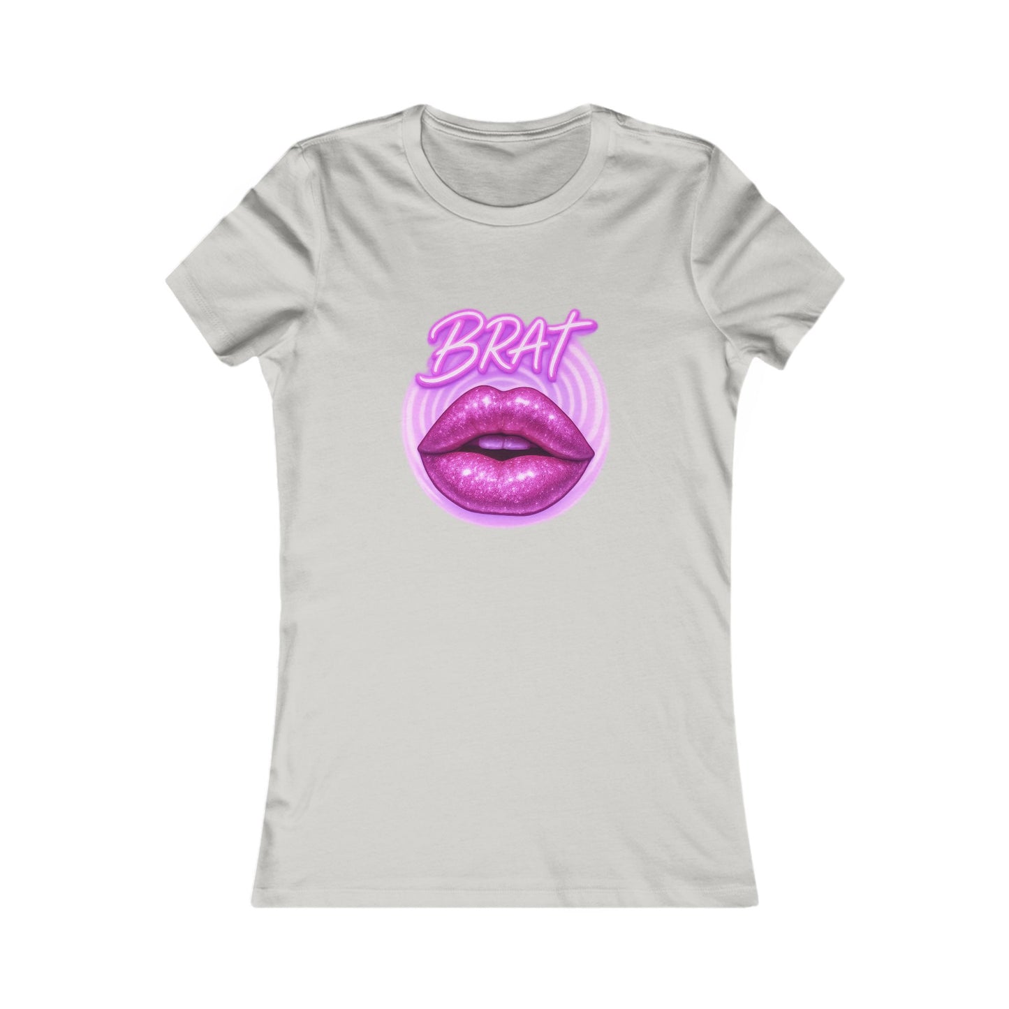 Glittery 'Brat' Lips - Women's Graphic Tee