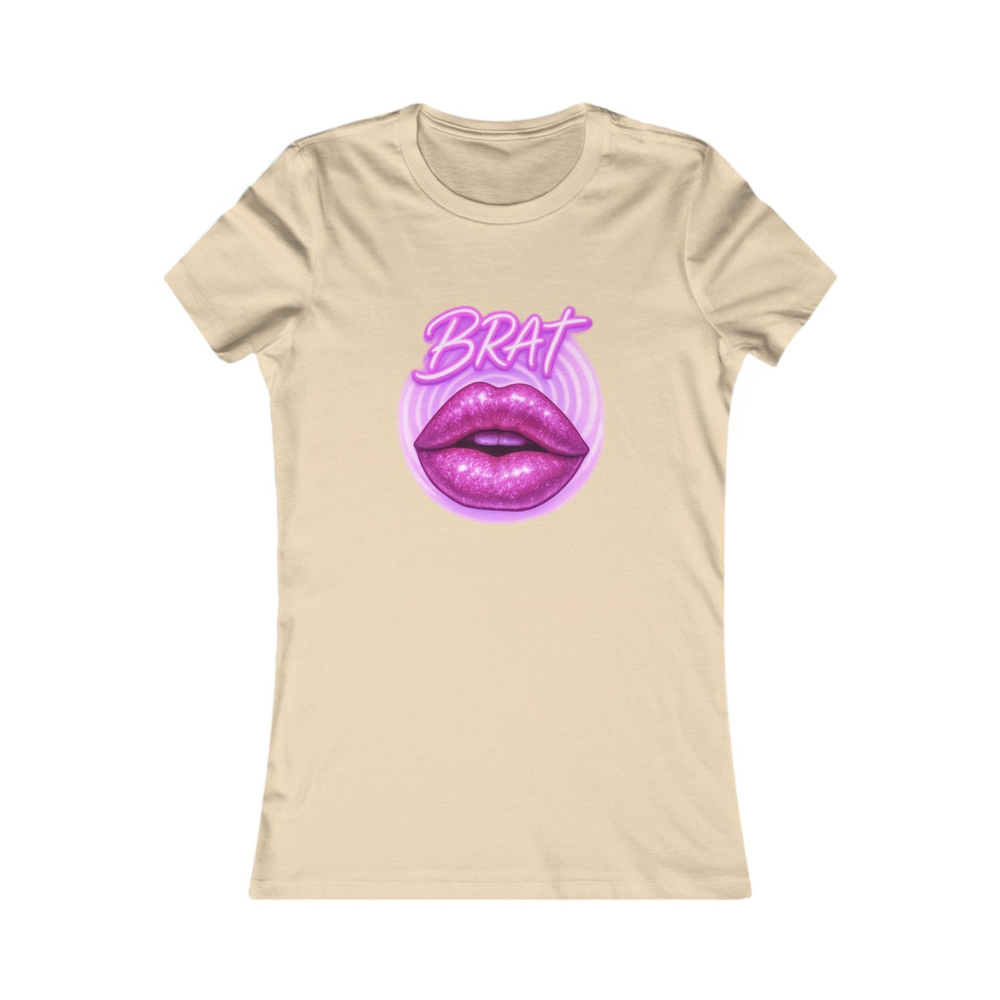 Glittery 'Brat' Lips - Women's Graphic Tee