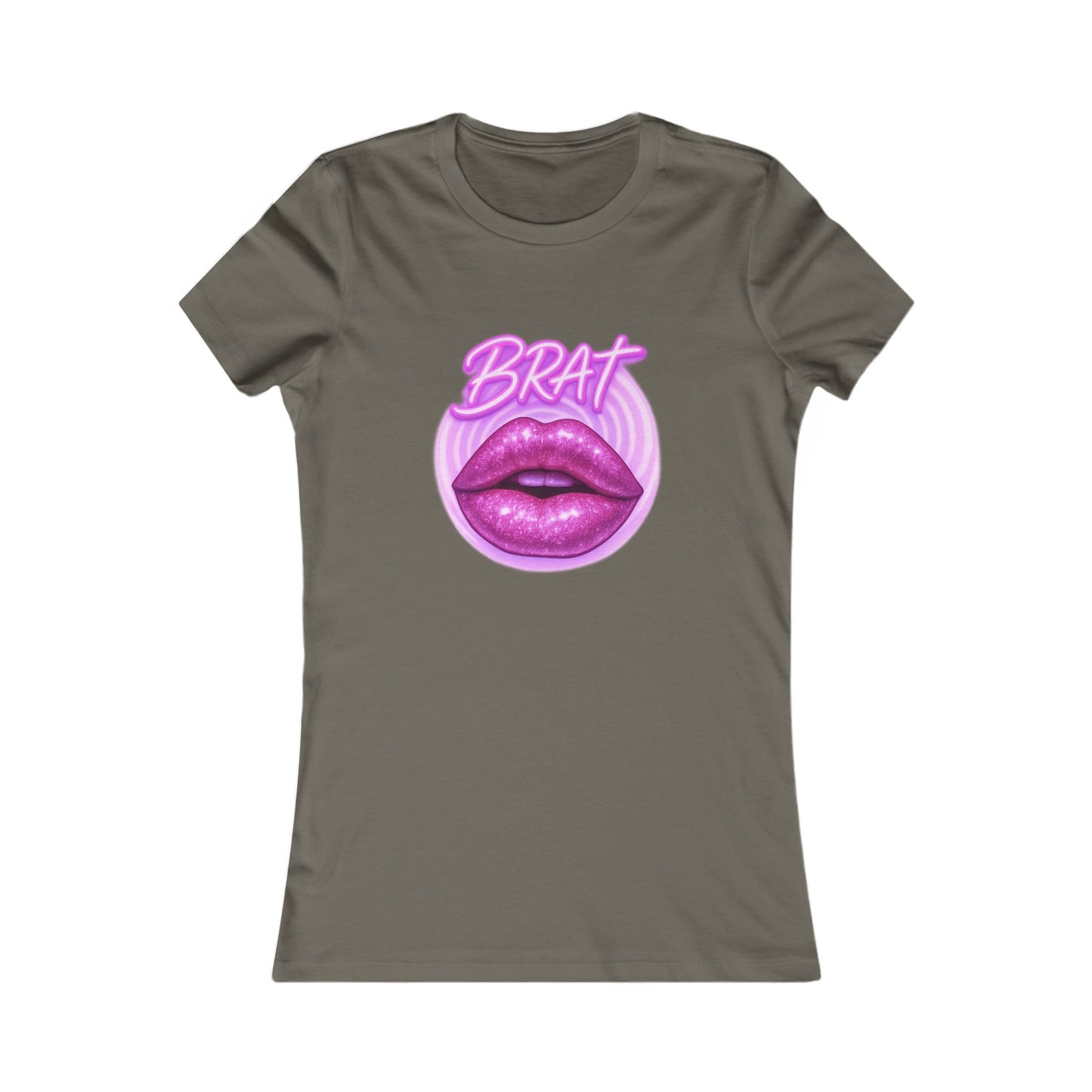 Glittery 'Brat' Lips - Women's Graphic Tee