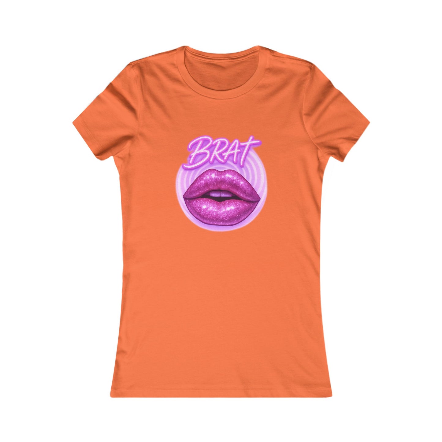 Glittery 'Brat' Lips - Women's Graphic Tee