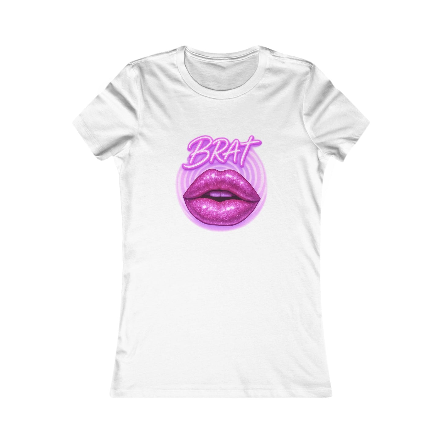 Glittery 'Brat' Lips - Women's Graphic Tee