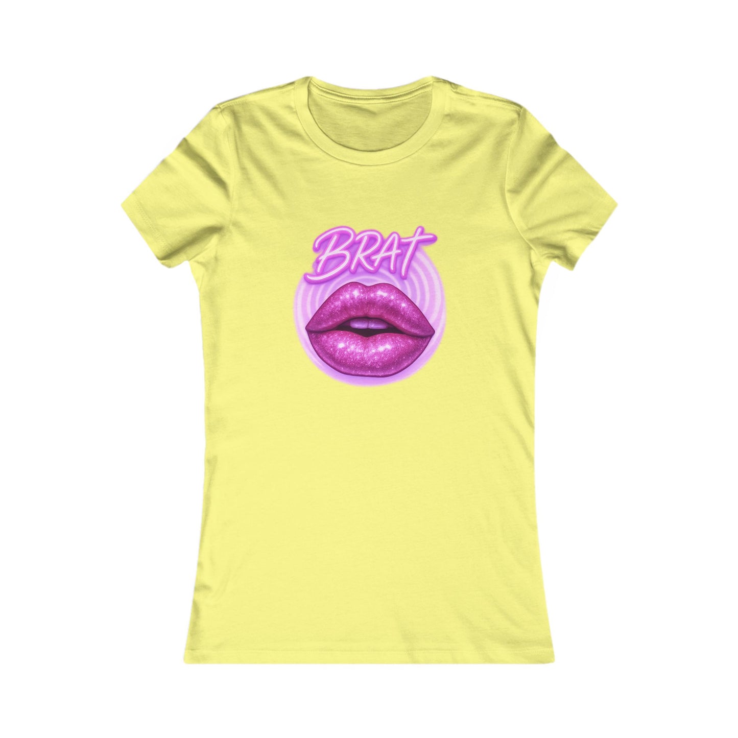 Glittery 'Brat' Lips - Women's Graphic Tee