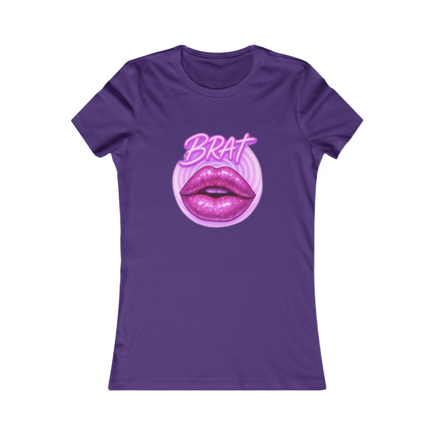 Glittery 'Brat' Lips - Women's Graphic Tee