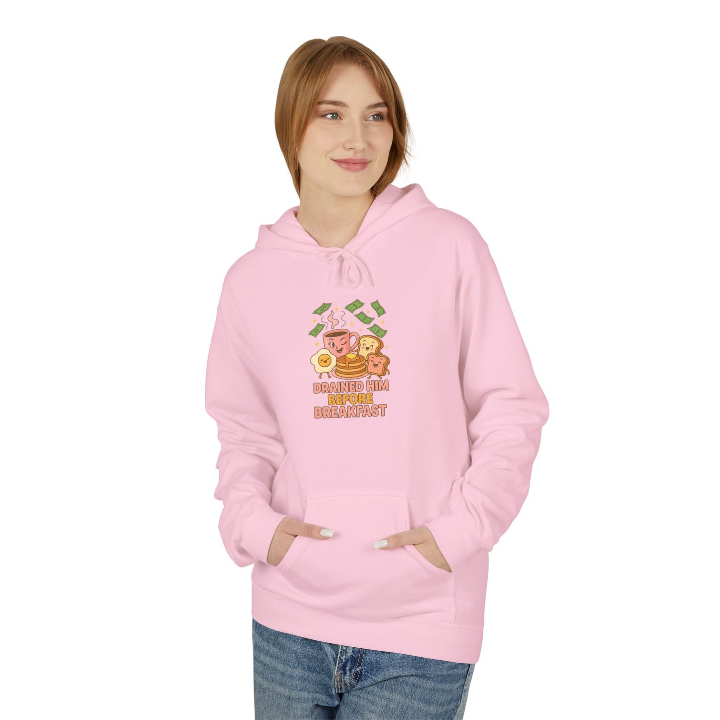 Drained him before breakfast - Women's comfy fleece hoodie