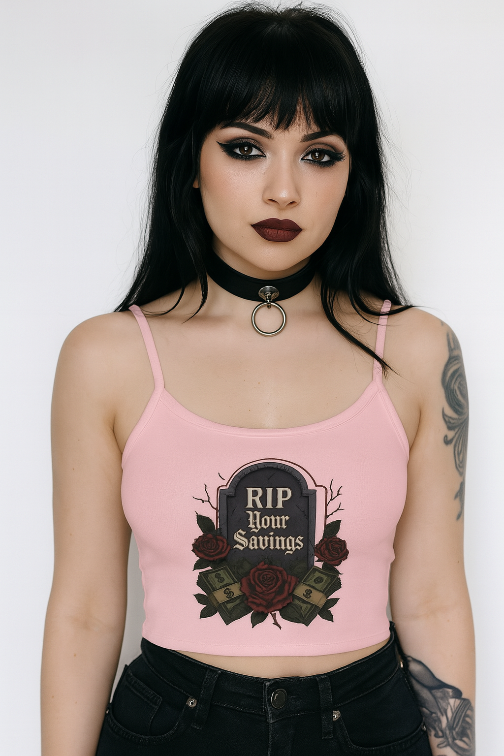 RIP to your saving - Women's Spaghetti Strap Tank Top