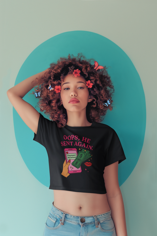 Oops, he sent again - Women's baby Tee