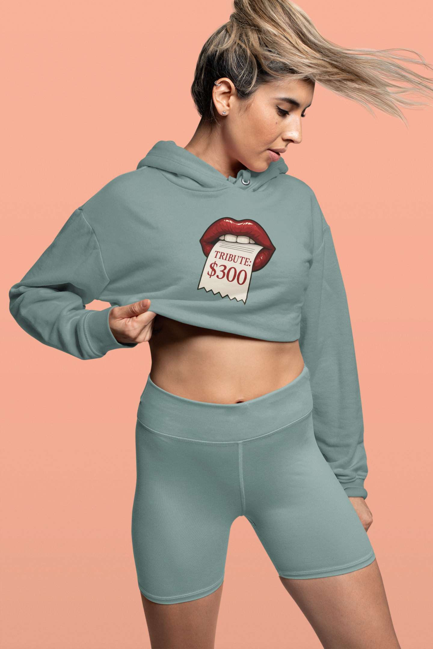Tribute $300 - Cropped Hooded Sweatshirt