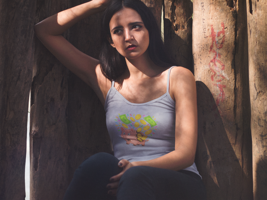 Broken Piggy Bank - Women's Spaghetti Strap Tank Top